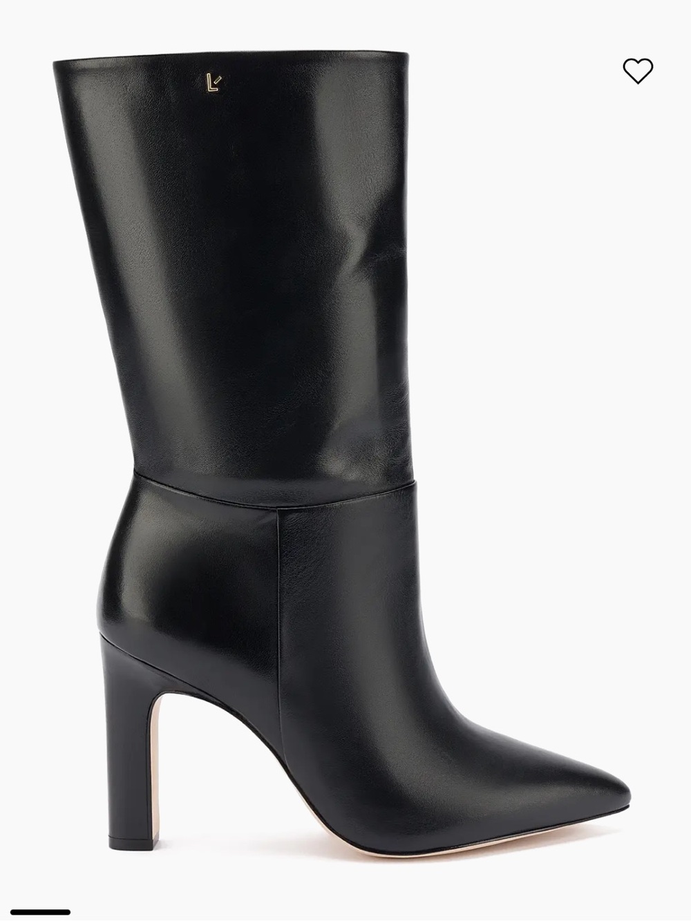 Larroude Cindy Boot - Black Leather 6.5